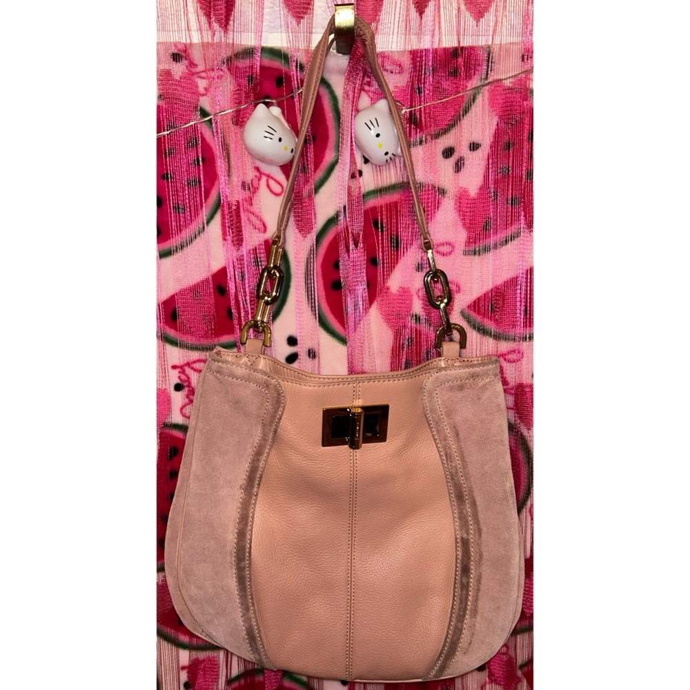 🩷 B. Makowsky Leather Purse With Leopard Print Interior